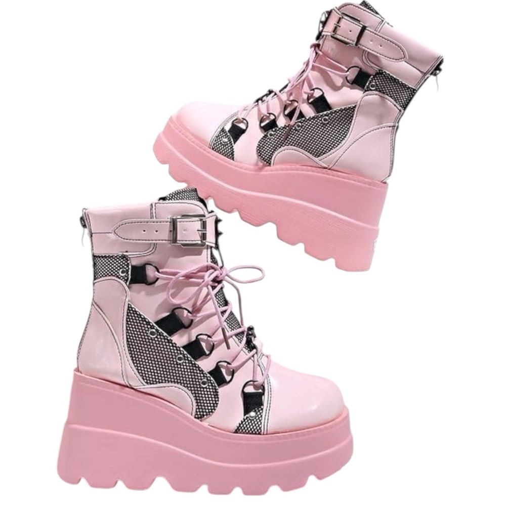 Pink Platform Boots Size 37 - Picture 4 of 5